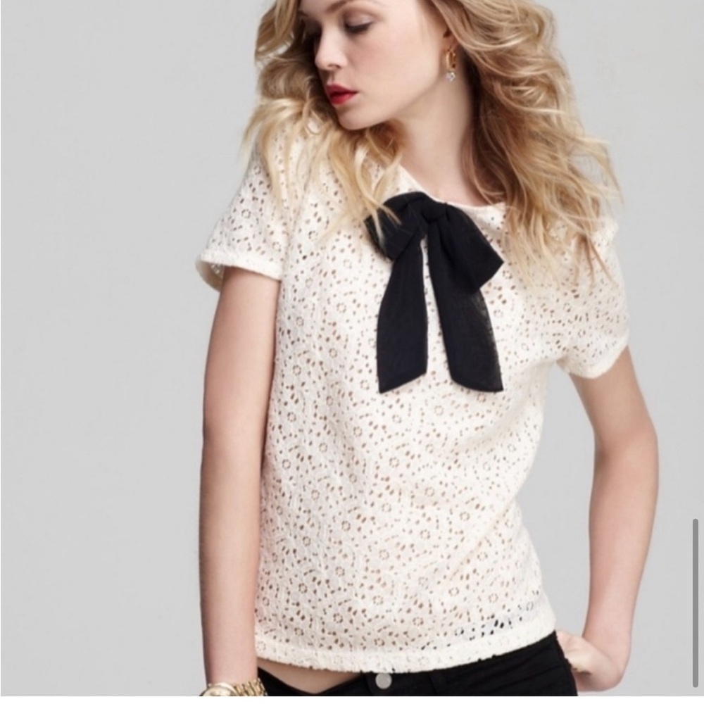 Juicy Couture Lace School Girl Anime Black Bow Blair Waldorf Gossip Girl 90s Y2K
